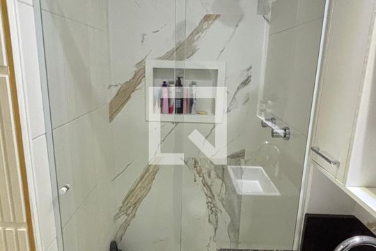 Banheiro da Suíte de apartamento à venda com 2 quartos, 78m² em Campestre, Santo André