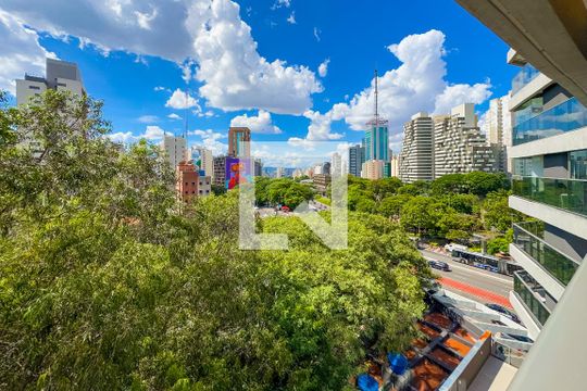Vista da Varanda de kitnet/studio à venda com 1 quarto, 22m² em Paraíso, São Paulo