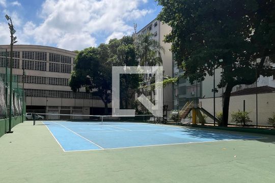 Área comum - Quadra de tênis de apartamento para alugar com 1 quarto, 69m² em Aparecida, Santos
