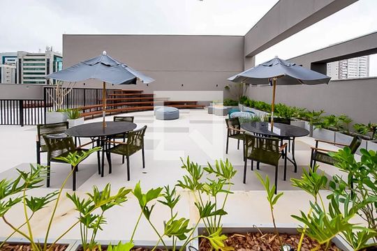 Área comum - Solarium de kitnet/studio para alugar com 1 quarto, 25m² em Vila Olímpia, São Paulo