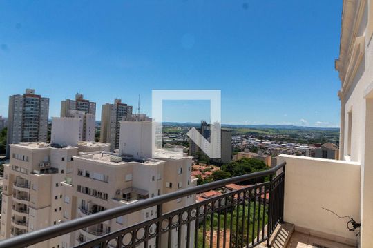 VISTA DA SACADA de apartamento à venda com 3 quartos, 210m² em Mansões Santo Antônio, Campinas