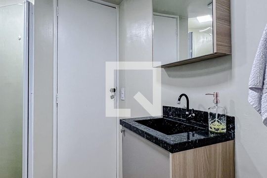Banheiro da Suíte de apartamento para alugar com 1 quarto, 34m² em Liberdade, São Paulo