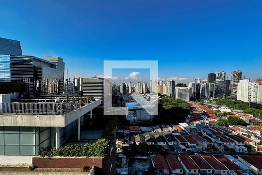 vista da Sacada de kitnet/studio para alugar com 1 quarto, 38m² em Santo Amaro, São Paulo
