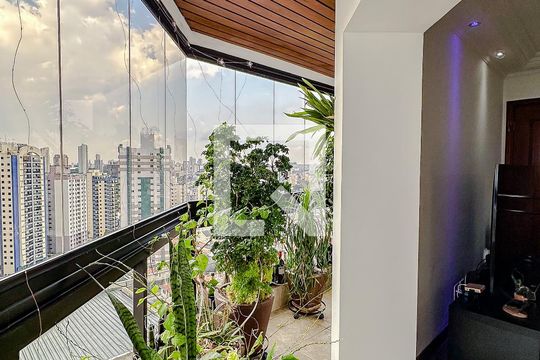 Varanda da Sala de apartamento para alugar com 3 quartos, 134m² em Vila Regente Feijó, São Paulo
