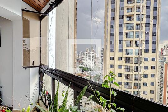 Varanda da Sala de apartamento para alugar com 3 quartos, 134m² em Vila Regente Feijó, São Paulo