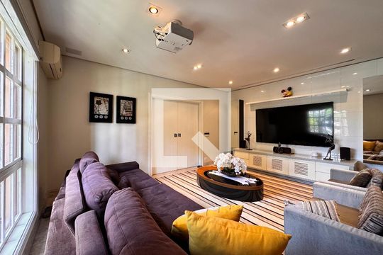 Sala de TV de apartamento para alugar com 6 quartos, 492m² em Vila Bastos, Santo André