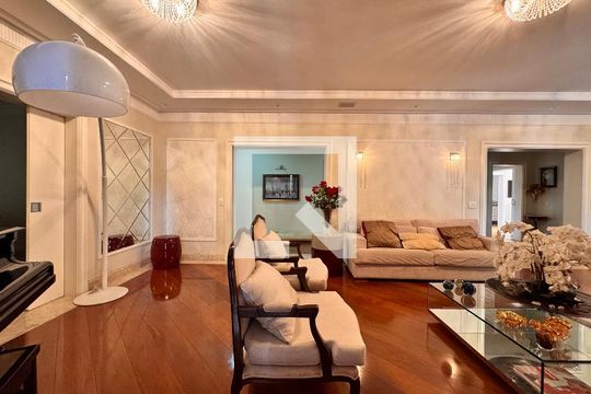 Sala de apartamento para alugar com 6 quartos, 492m² em Vila Bastos, Santo André