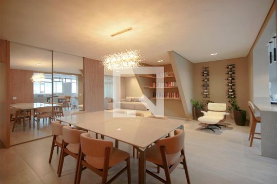 Sala de Jantar de apartamento à venda com 3 quartos, 186m² em Lourdes, Belo Horizonte