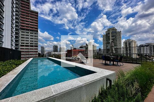 Área comum - Piscina de kitnet/studio para alugar com 0 quarto, 22m² em Santo Amaro, São Paulo