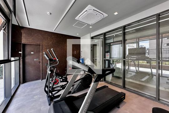 Área comum - Academia de kitnet/studio para alugar com 0 quarto, 22m² em Santo Amaro, São Paulo