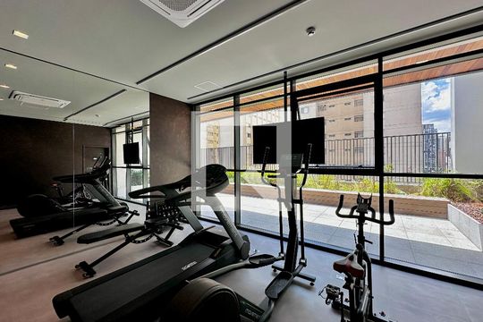 Área comum - Academia de kitnet/studio para alugar com 0 quarto, 22m² em Santo Amaro, São Paulo