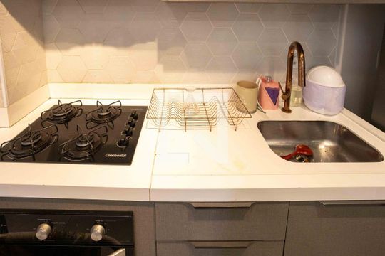 Cozinha de apartamento à venda com 2 quartos, 45m² em Piraporinha, Diadema