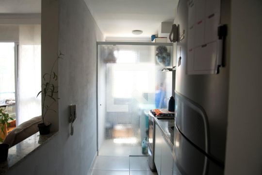 Cozinha de apartamento à venda com 2 quartos, 56m² em Vila Humaita, Santo André