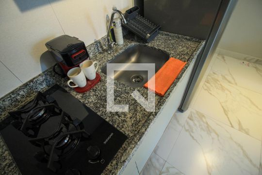 Cozinha  de apartamento à venda com 2 quartos, 34m² em Brás, São Paulo