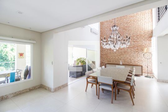 Sala de Jantar de casa de condomínio para alugar com 5 quartos, 672m² em Residencial Morada dos Lagos, Barueri