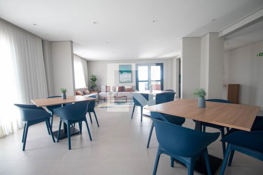 Área comum - Salão de festas de apartamento para alugar com 1 quarto, 32m² em Santo Amaro, São Paulo