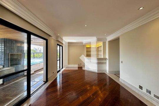 Sala de apartamento para alugar com 3 quartos, 216m² em Cidade Monções, São Paulo