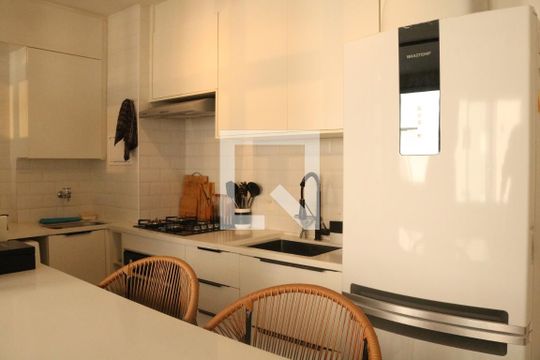 Cozinha de apartamento à venda com 1 quarto, 34m² em Barra Funda, São Paulo