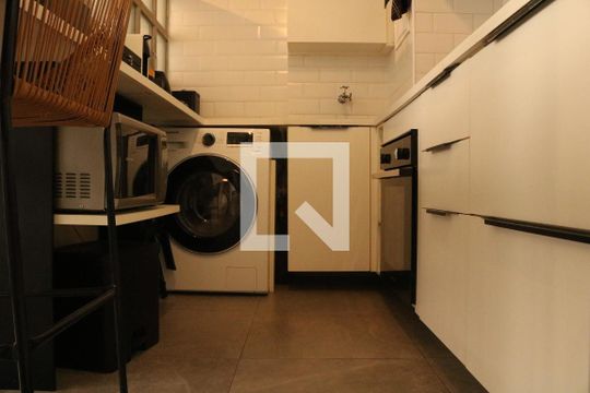 Cozinha de apartamento à venda com 1 quarto, 34m² em Barra Funda, São Paulo