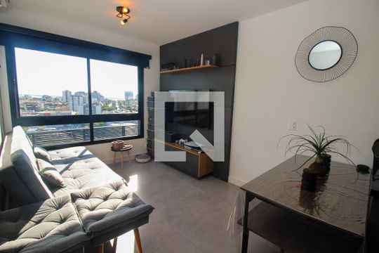 Sala de apartamento à venda com 1 quarto, 45m² em Azenha, Porto Alegre
