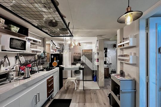 Cozinha de apartamento para alugar com 2 quartos, 120m² em Santo Amaro, São Paulo