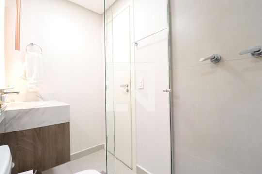 Detalhe Banheiro Social de apartamento à venda com 1 quarto, 69m² em Vila Leopoldina, São Paulo