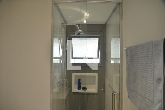 Banheiro da Suíte 1 de apartamento à venda com 3 quartos, 153m² em Jardim, Santo André