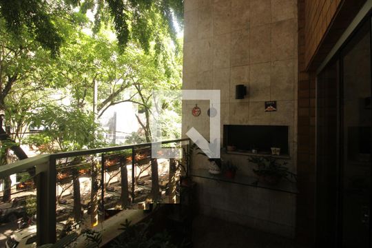 Varanda Sala de apartamento à venda com 4 quartos, 180m² em Lourdes, Belo Horizonte
