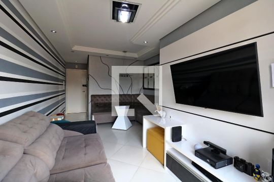 Sala de apartamento à venda com 3 quartos, 60m² em Jardim Santo André, Santo André