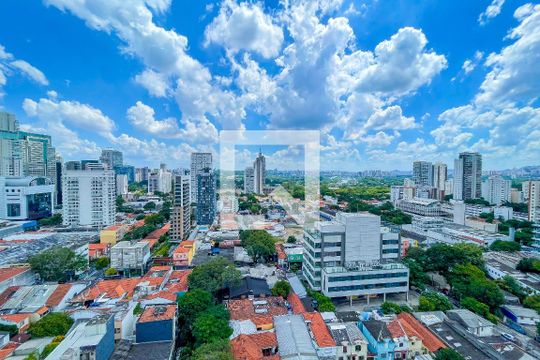 Vista da Varanda de kitnet/studio à venda com 1 quarto, 37m² em Pinheiros, São Paulo