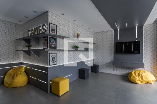 Área comum - Sala de Jogos de apartamento à venda com 1 quarto, 46m² em Passo D’areia, Porto Alegre