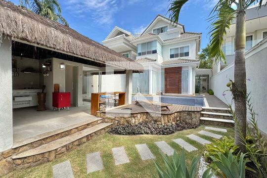 Área comum - Churrasqueira de casa de condomínio à venda com 6 quartos, 300m² em Recreio dos Bandeirantes, Rio de Janeiro