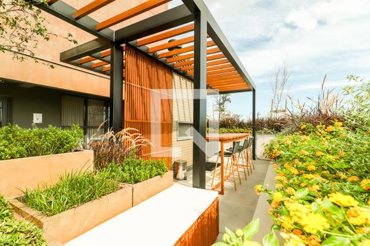 Área comum - Churrasqueira de apartamento para alugar com 1 quarto, 50m² em Boa Vista, Porto Alegre