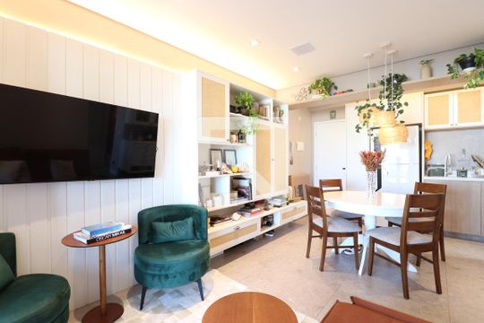 Sala de apartamento para alugar com 1 quarto, 54m² em Lapa, São Paulo