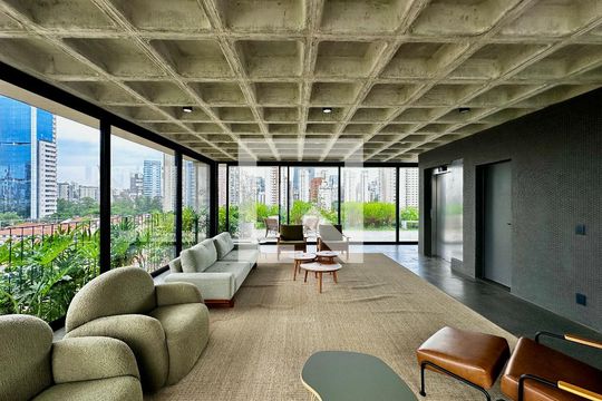 Hall social de apartamento à venda com 1 quarto, 47m² em Cidade Monções, São Paulo