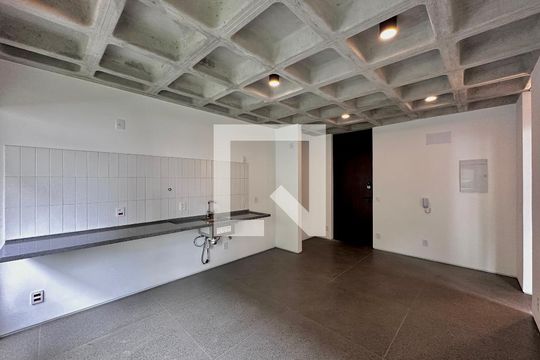 Sala/Cozinha de apartamento à venda com 1 quarto, 47m² em Cidade Monções, São Paulo