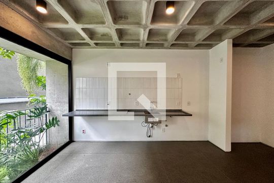 Sala/Cozinha de apartamento à venda com 1 quarto, 47m² em Cidade Monções, São Paulo