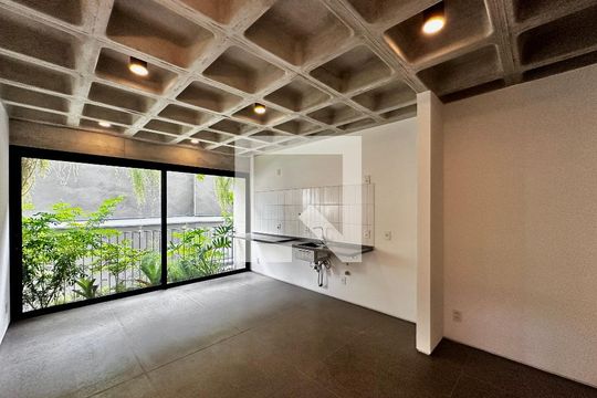 Sala/Cozinha de apartamento à venda com 1 quarto, 47m² em Cidade Monções, São Paulo