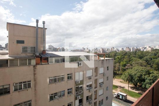 Studio - Sala / Quarto / Cozinha Vista de kitnet/studio para alugar com 1 quarto, 24m² em Centro Histórico, Porto Alegre