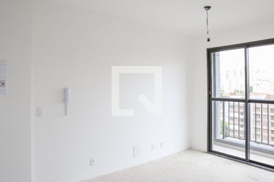 Sala e Cozinha de apartamento à venda com 1 quarto, 27m² em Perdizes, São Paulo
