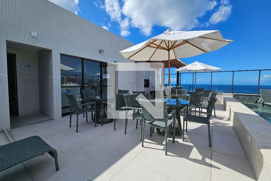 Área comum - Piscina de apartamento para alugar com 1 quarto, 25m² em Ondina, Salvador