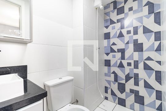 Banheiro da Suíte de apartamento à venda com 1 quarto, 30m² em Sacoma, São Paulo