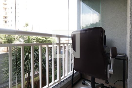 Varanda da Sala de apartamento para alugar com 2 quartos, 50m² em Vila Andrade, São Paulo