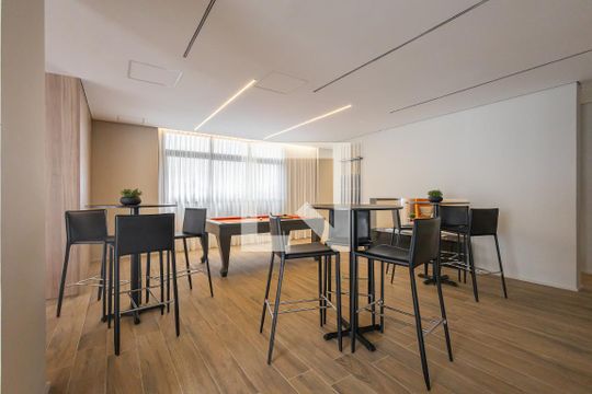Área comum - Sala de Jogos de kitnet/studio para alugar com 1 quarto, 30m² em Pinheiros, São Paulo
