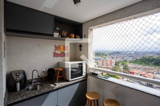 Varanda da Sala de apartamento à venda com 2 quartos, 67m² em Centro, Diadema