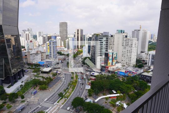 Vista da Varanda de kitnet/studio à venda com 1 quarto, 30m² em Pinheiros, São Paulo