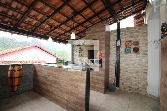Varanda Churrasqueira de casa de condomínio à venda com 4 quartos, 250m² em Taquara, Rio de Janeiro