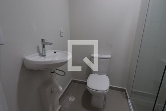 Banheiro de kitnet/studio à venda com 1 quarto, 32m² em Chácara Belenzinho, São Paulo
