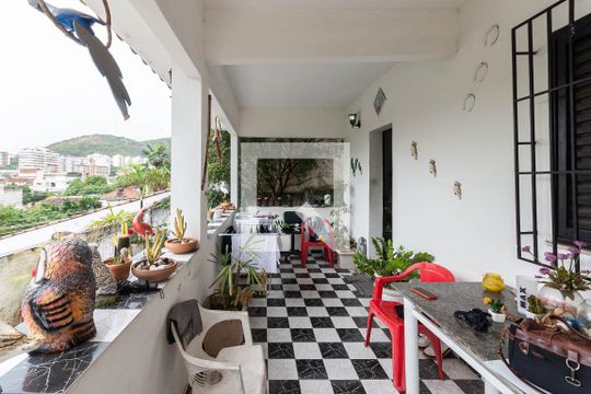 Varanda da Sala de casa à venda com 3 quartos, 400m² em Riachuelo, Rio de Janeiro