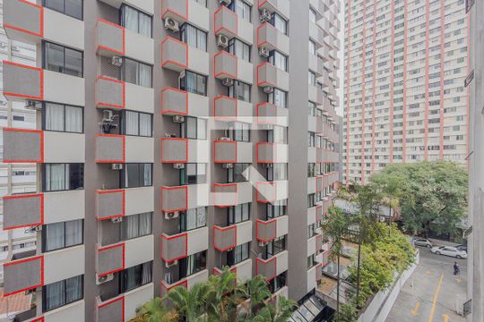Vista do Quarto de apartamento para alugar com 1 quarto, 41m² em Jardim Paulista, São Paulo
